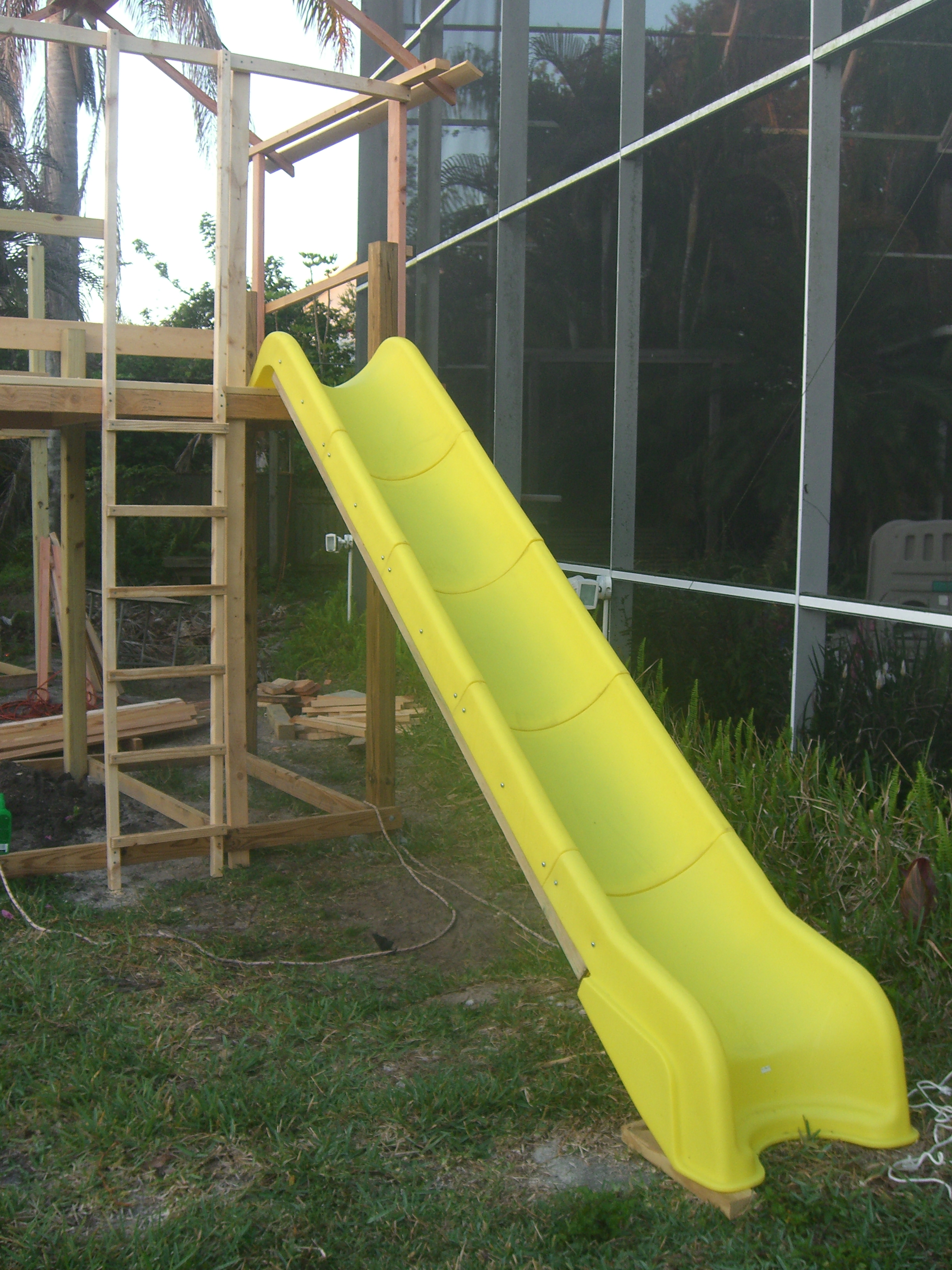 Got a good deal on the slide from an internet playset hardware supplier. It was slightly 'damaged'. I could find nothing wrong with it.
