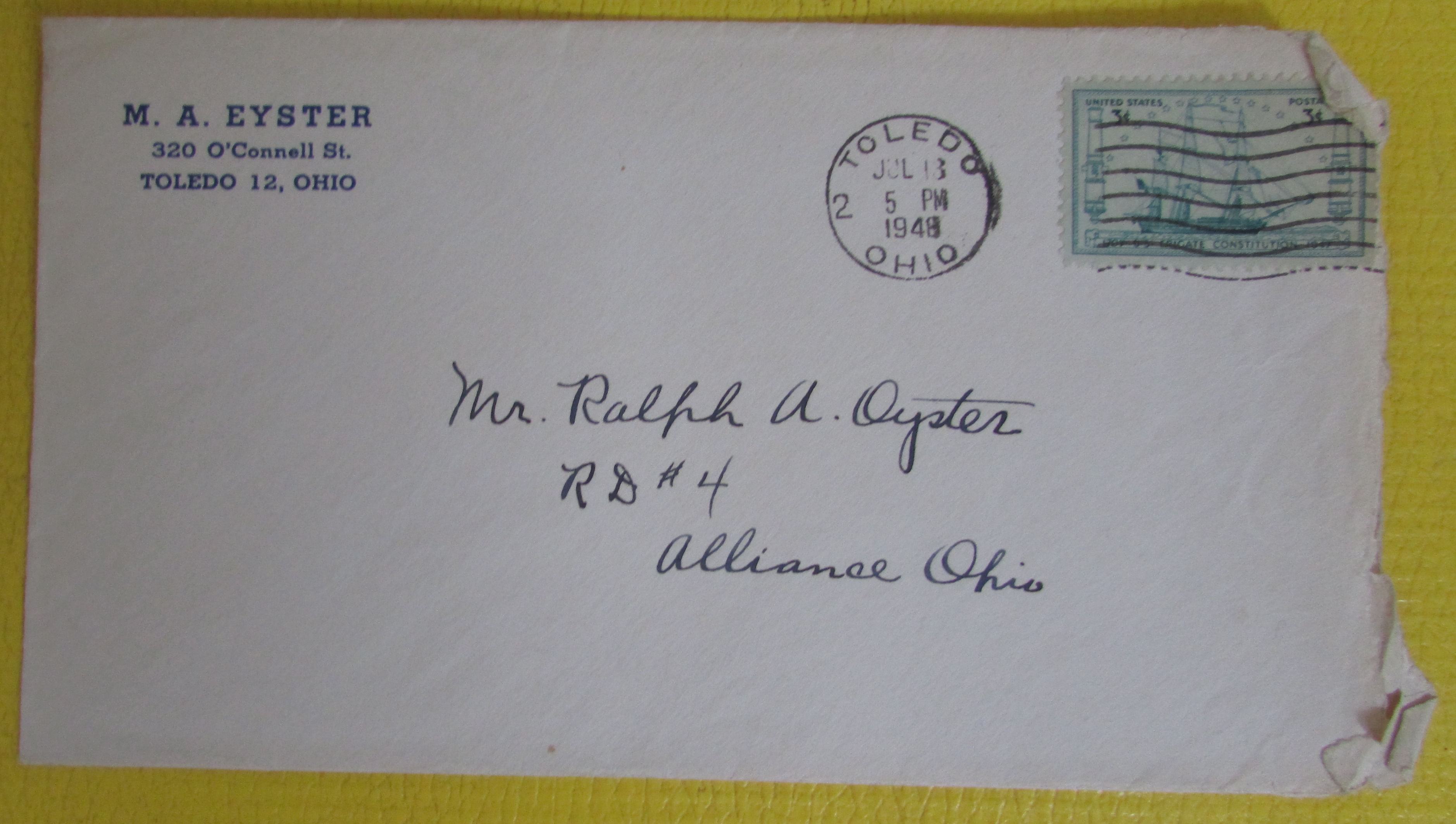 Envelope from 1948 letter
