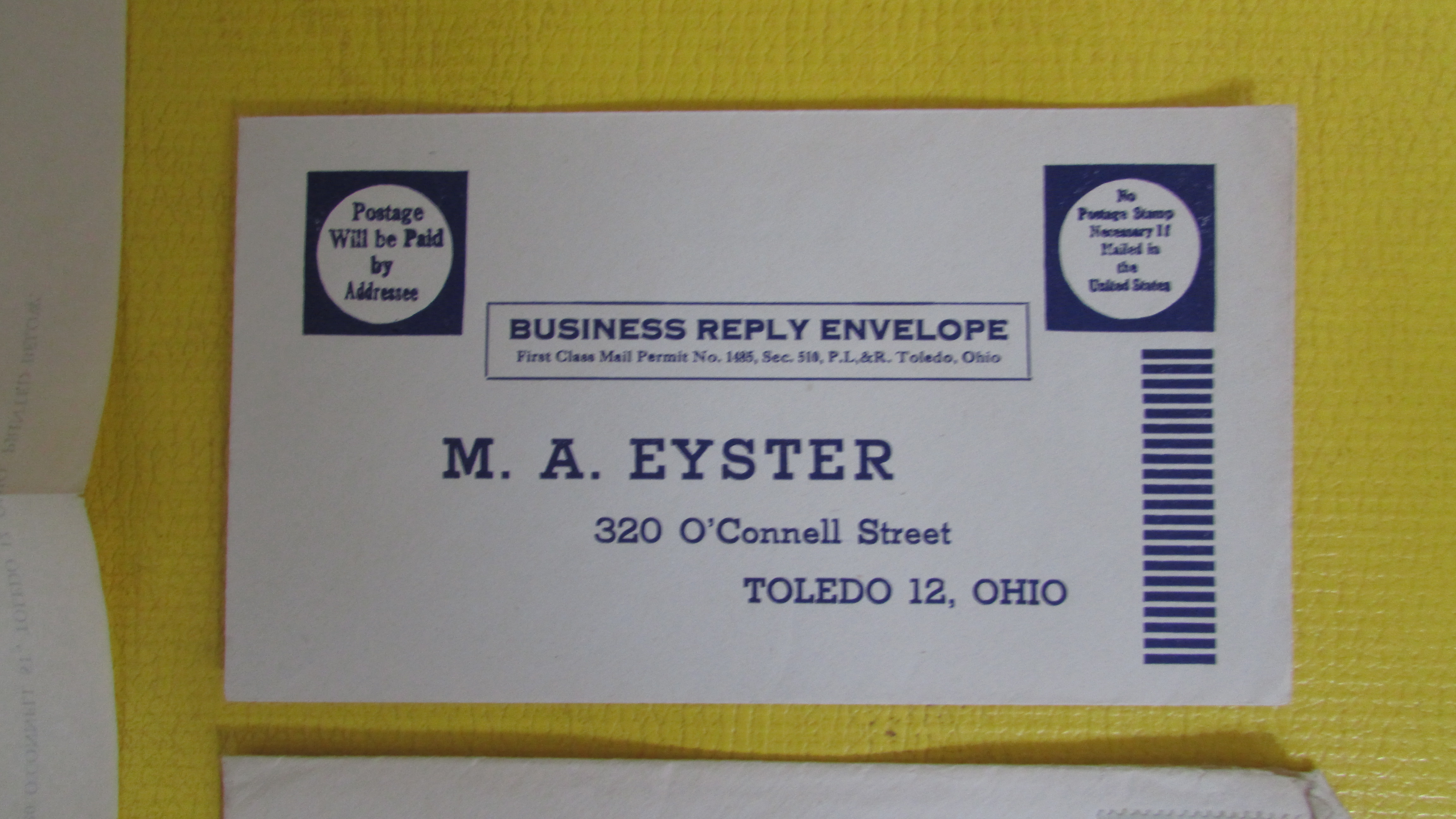Return envelope from 1948 letter