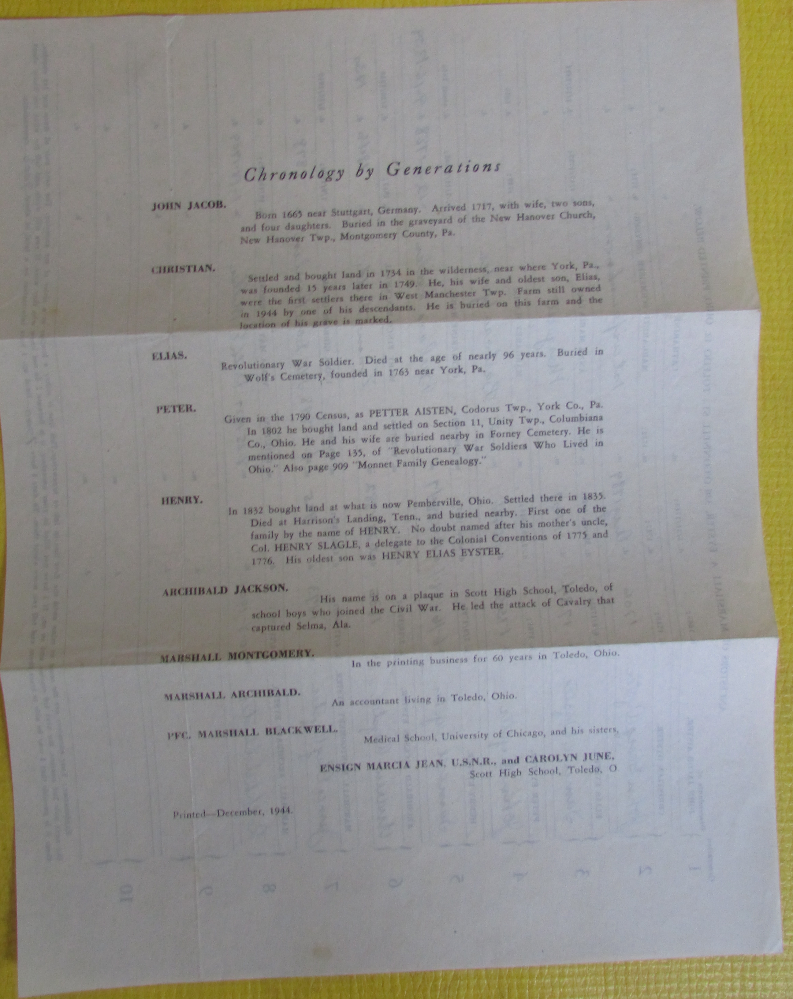 Close-up of 1948 letter