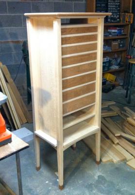 Cabinet with seventh and eighth drawers installed