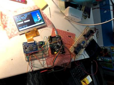 Prototyping the M4, touchscreen, and sound boards on the desktop