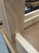 Marking the mortises from the tenons on the legs