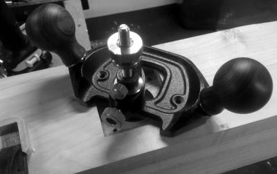 Using the router plane to deepen the leg vice collar mortise