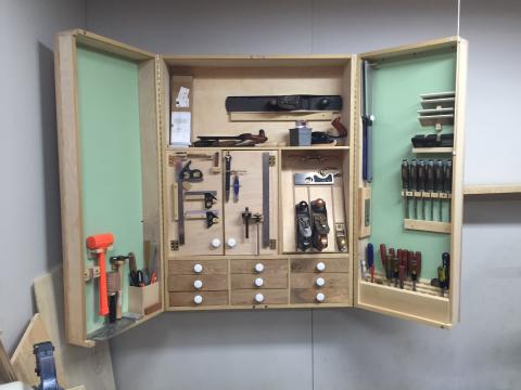 Tool cabinet up and being used in Roswell shop #2