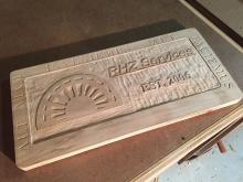 Completed RHZ Plaque in silver maple (soft maple), unfinished