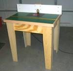 Completed rock solid router table