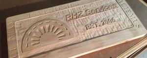 Completed RHZ Plaque in silver maple (soft maple), unfinished