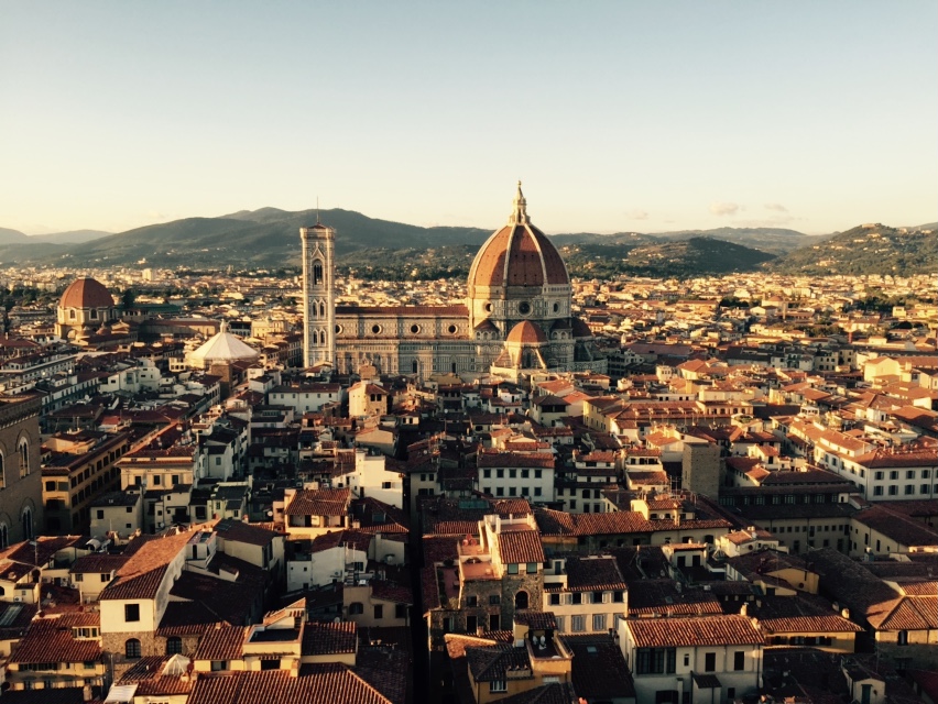 View of the center of Florence from atop the Palazzo Vecchio tower