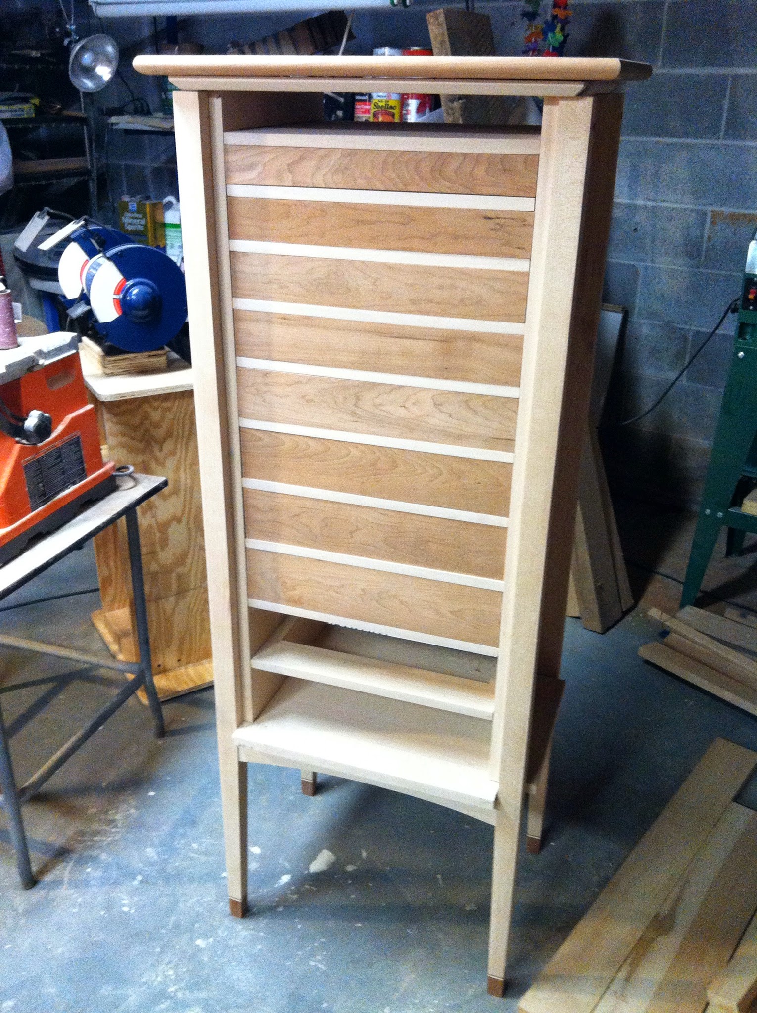 Front view as of April 7, 2014 - eight drawers done