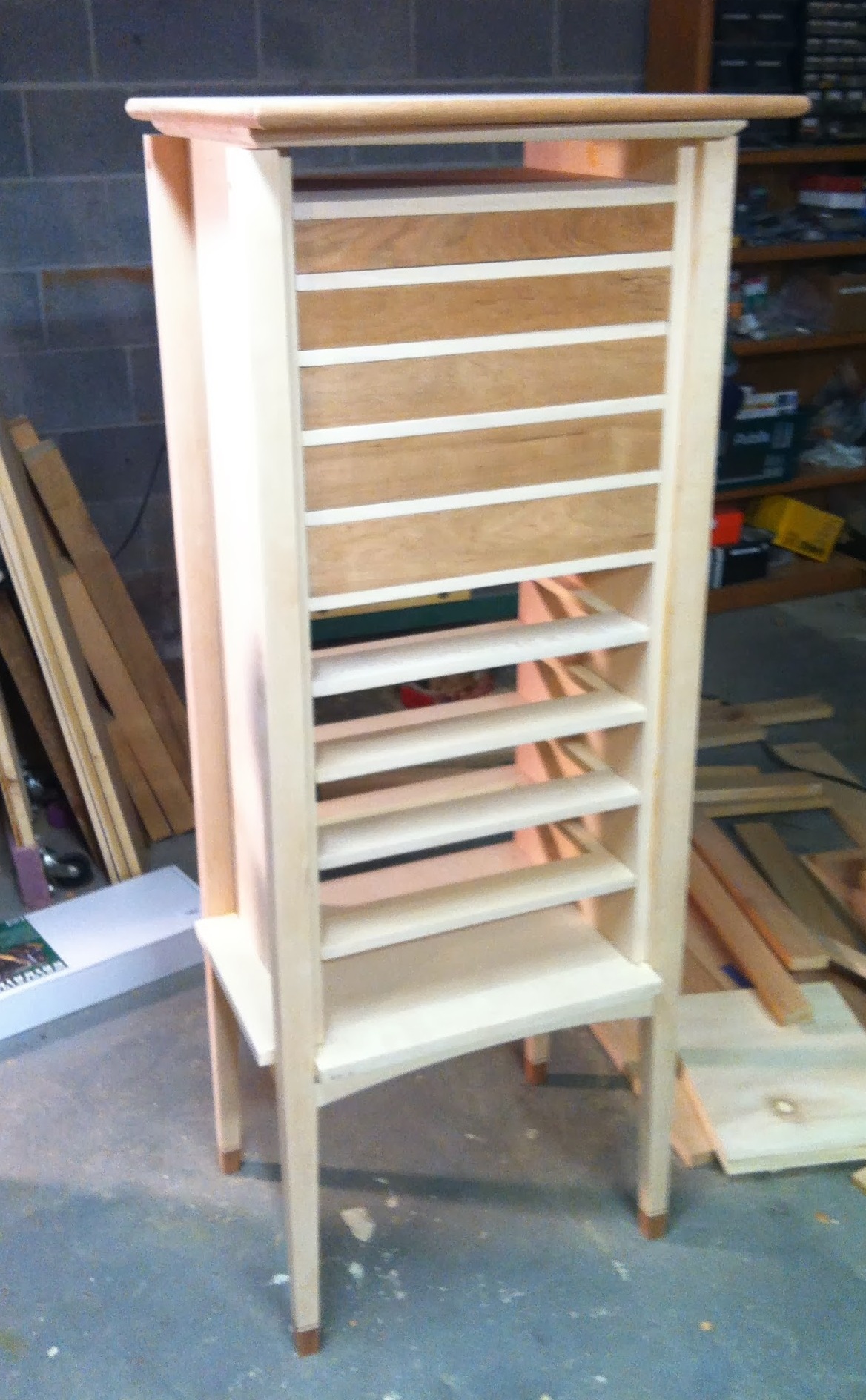 Cabinet with five drawers fitted