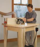 Peter Schlebecker at his sturdy router table design  (Subscription required to view full article)