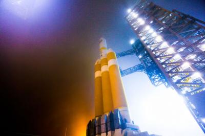 Delta 4 Heavy on the launch pad, 2013-08-28. NROL-65.  Photo Credit: Pat Corkery/United Launch Alliance