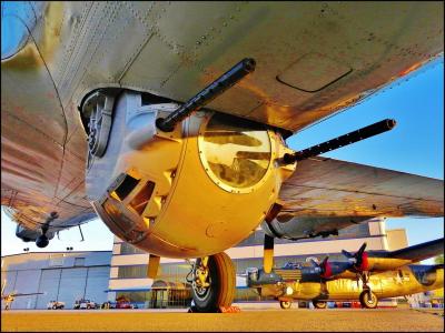 The ball turret on a World War II bomber