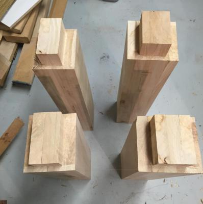 Tenons of varying shapes and sizes, but all with the same should depth