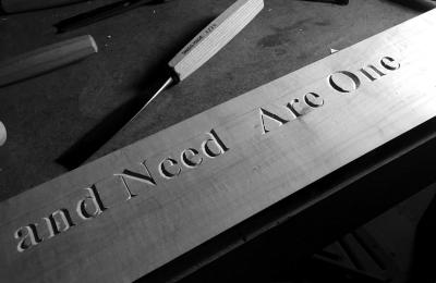 It's a very satisfying thing to complete a carving like this, particularly when the message is a personal one. It's about mindfulness, and the need to combine passion and purpose in your work