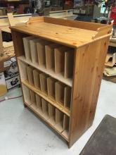 Converted Ikea chest of drawers, turned into a glass storage cabinet